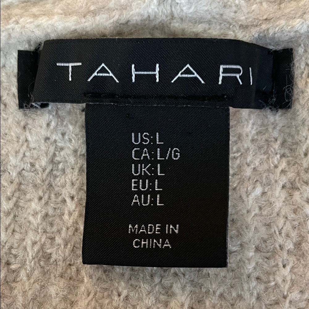 Tahari Beige Cowl Neck Sweater - Picture 8 of 11